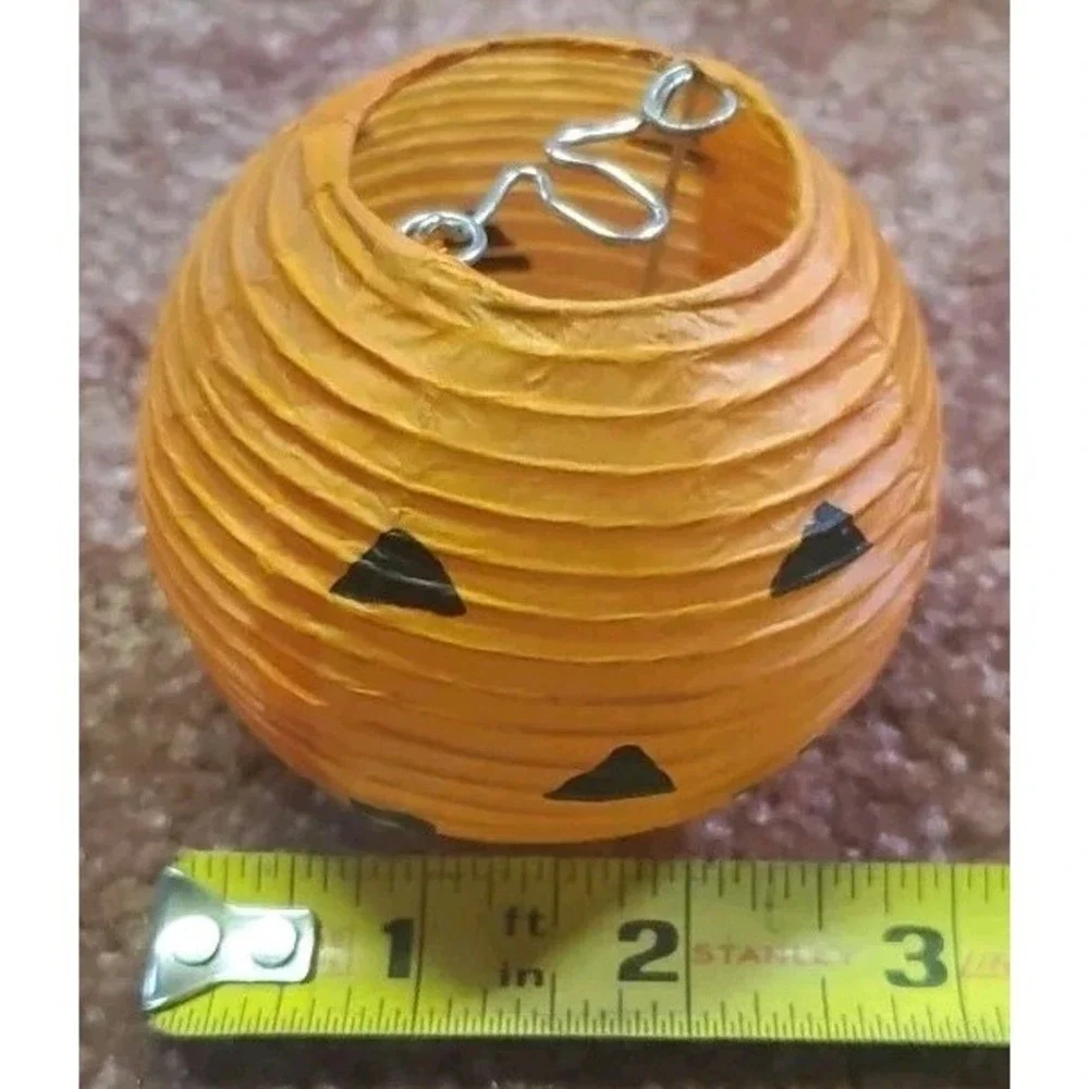 Halloween Pumpkin Paper Lantern Cover For String Lights Jack O Lantern Lot of 10